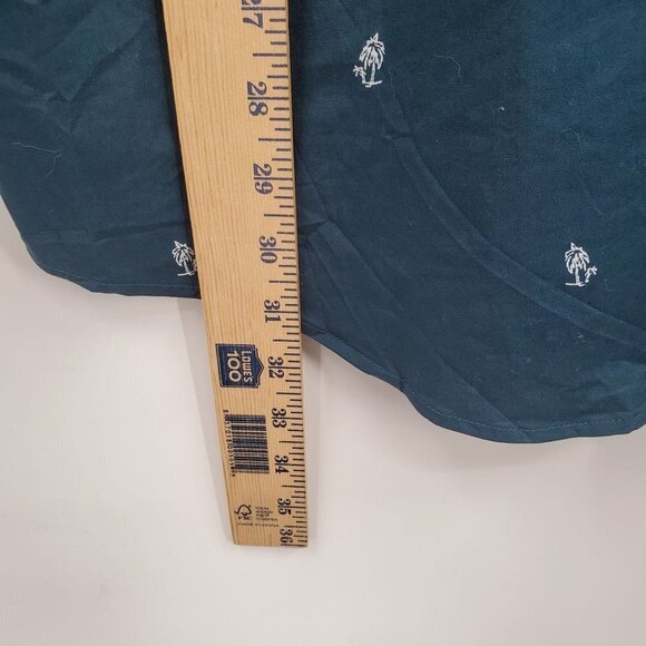 Ben Sherman Palm Tree Shirt Slim Pocket Button Down Short Sleeve Stretch Mens XL - Picture 8 of 10